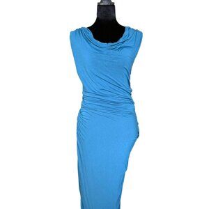 Anthropologie Bordeaux Given Then Gathered Column Dress